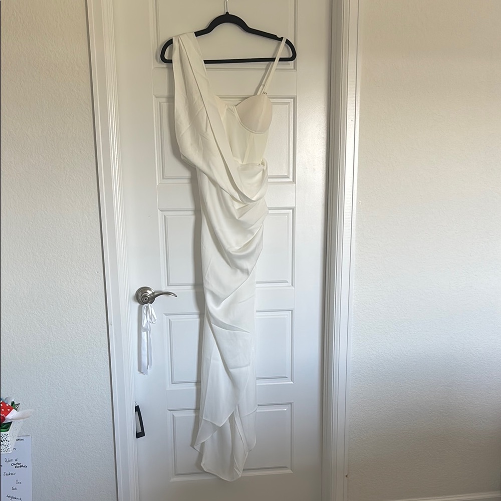 White Draped Gown